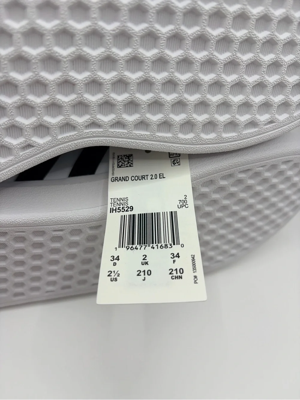 Adidas White Sneakers with Black Stripes